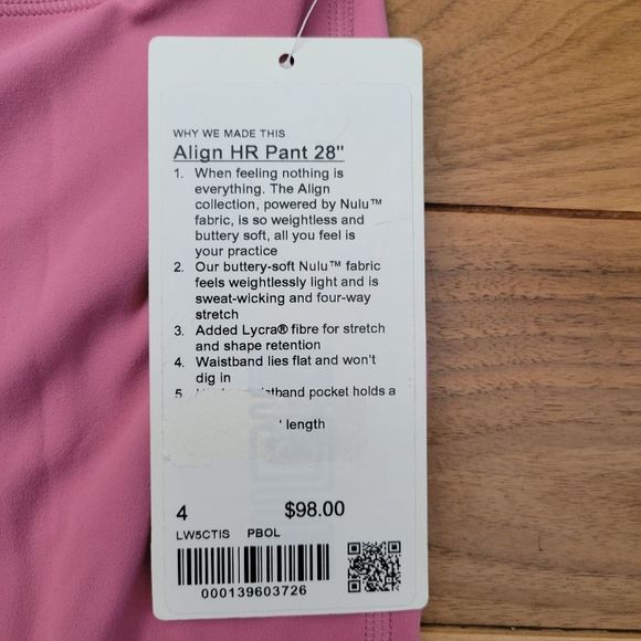 NWT Lululemon Align 18" leggings size 4 - Picture 6 of 11